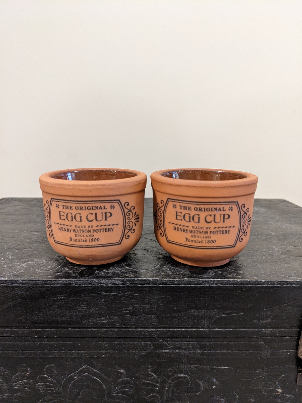 Henry Watson Pottery Original Terracotta Egg Cups- Set of 2